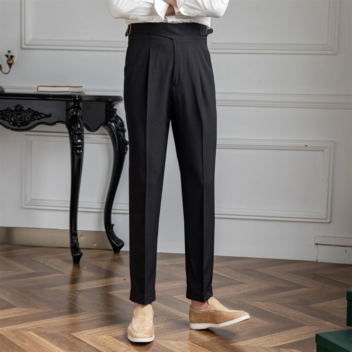 Freja Andersen | Herre høj talje pæne bukser - slim fit Straight bukser
