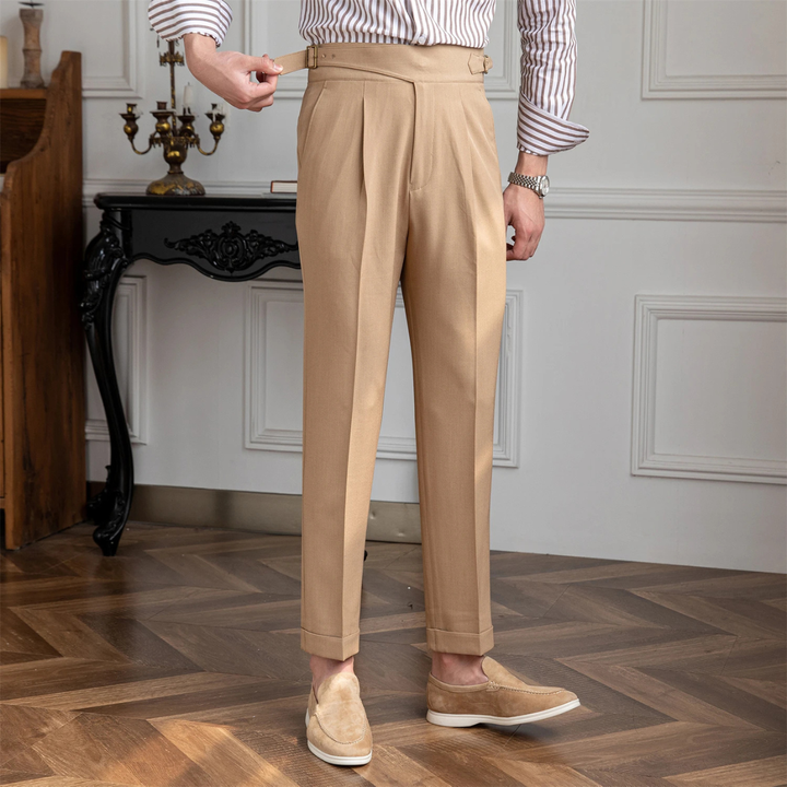 Freja Andersen | Herre høj talje pæne bukser - slim fit Straight bukser
