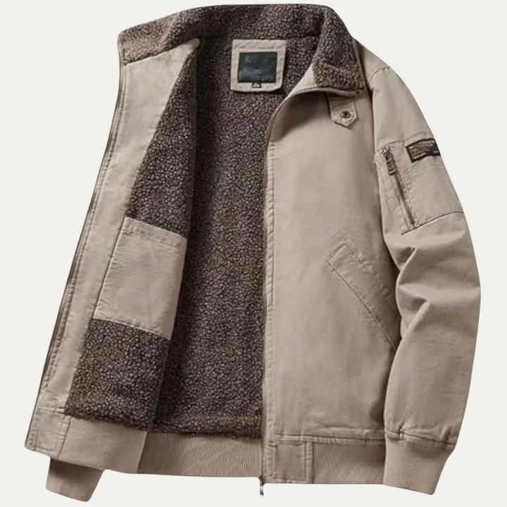 Freja Andersen | Herre Shearling Line vinter bomberjakke