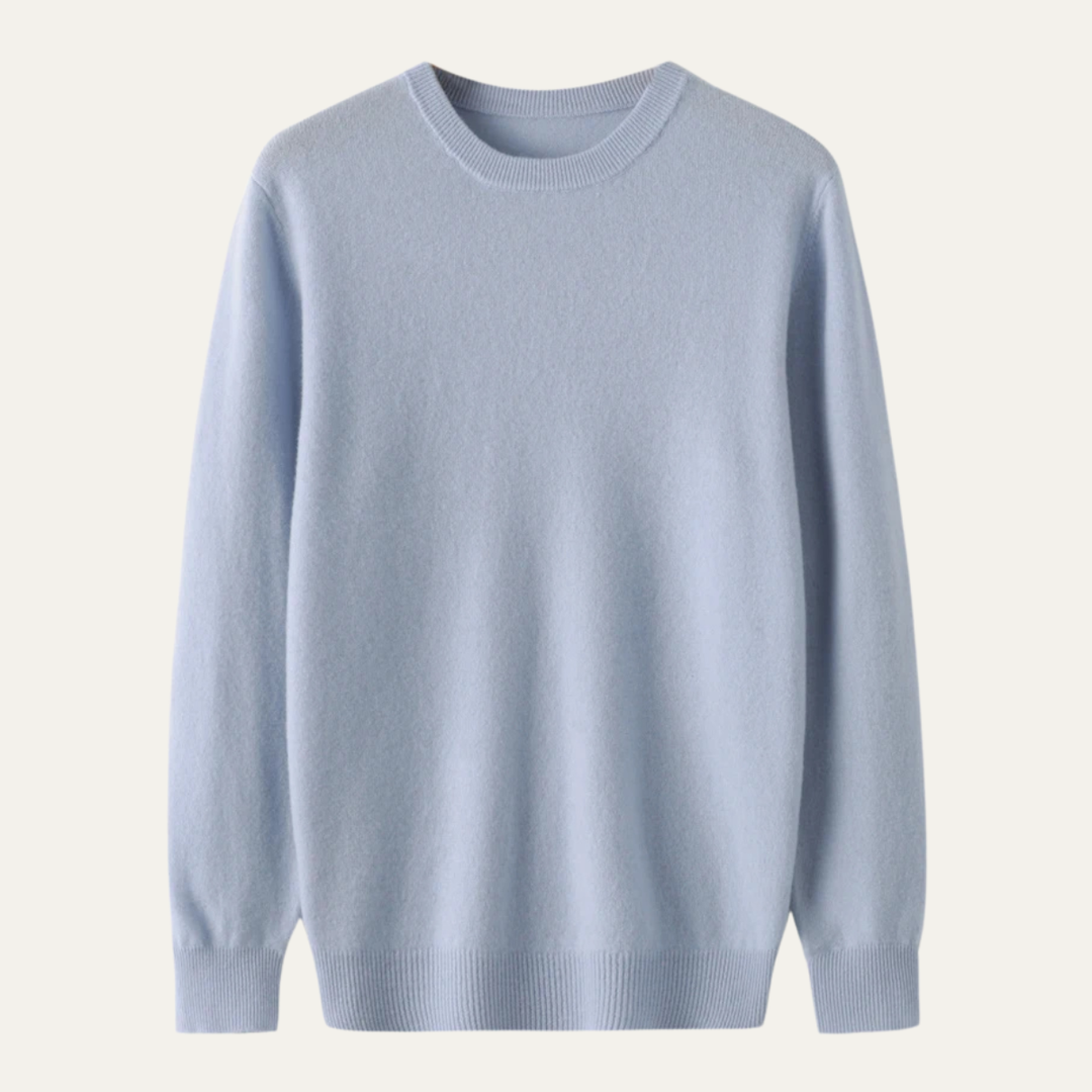 Freja Andersen | Herre afslappet merino uld O Neck vinter trøje