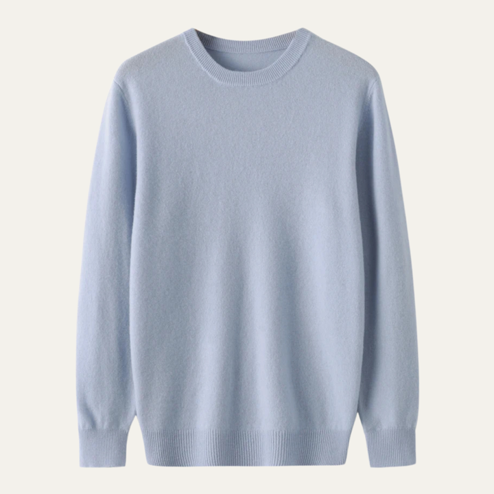 Freja Andersen | Herre afslappet merino uld O Neck vinter trøje
