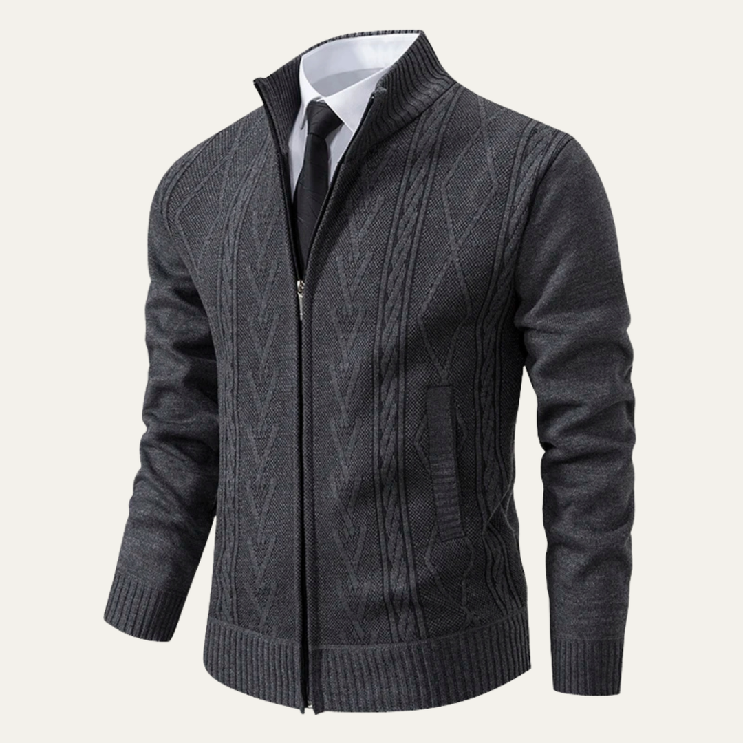 Dorsoduro | Herre vinter strikket Zip Up Nordic cardigan