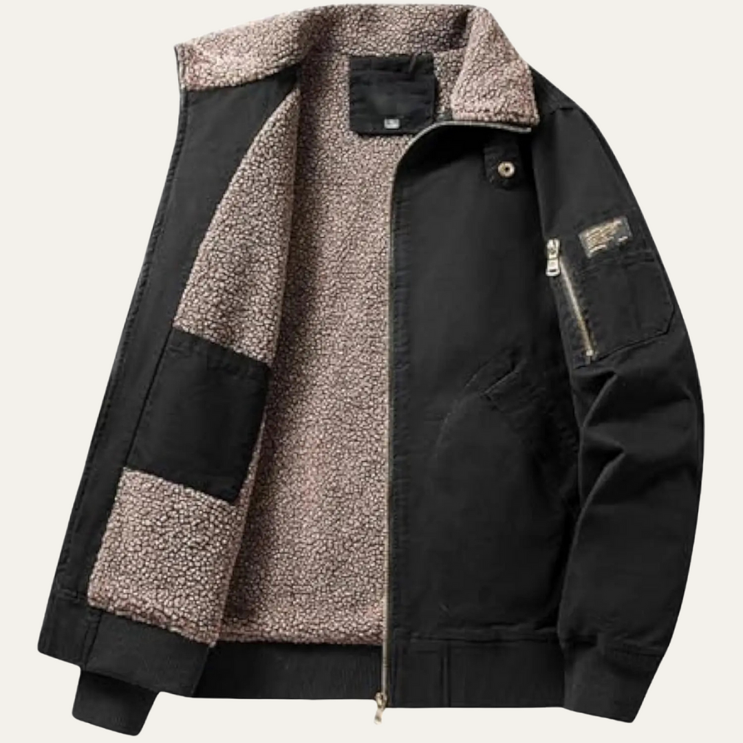 Freja Andersen | Herre Shearling Line vinter bomberjakke
