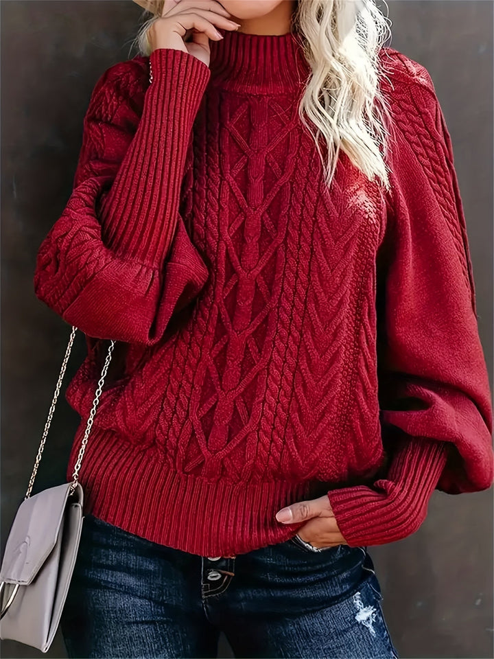 Tinsley - Casual langærmet striktrøje — 1