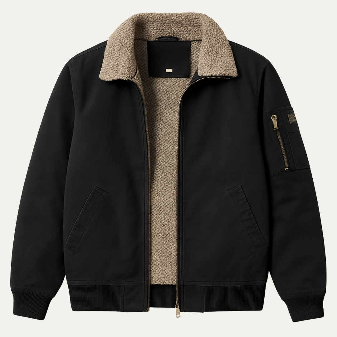 Freja Andersen | Herre Shearling Line vinter bomberjakke