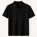 Stonebrook Ridge herre afslappet tekstureret poloshirt | sort