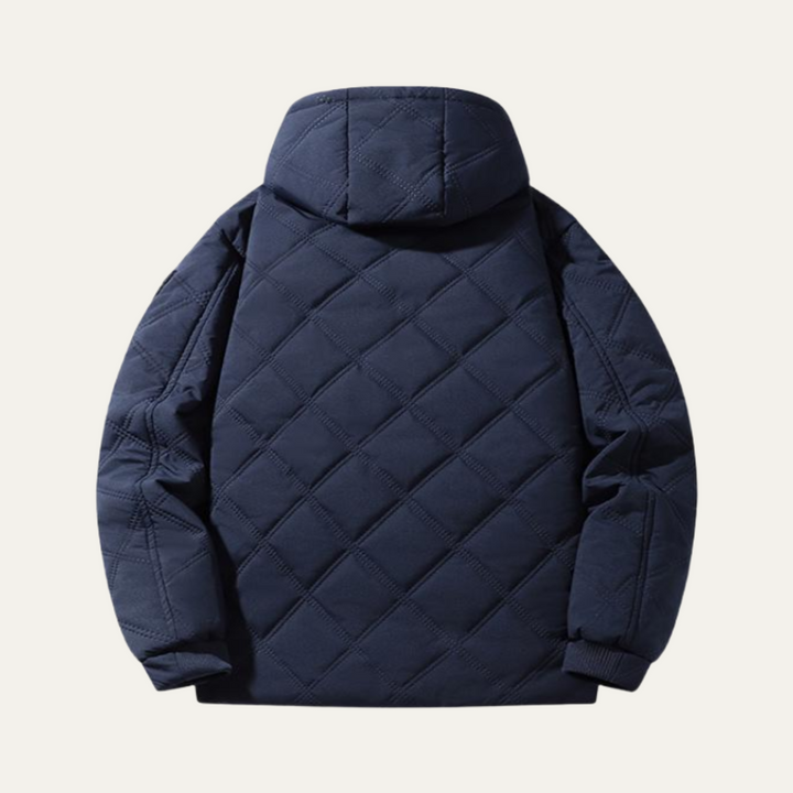 Freja Andersen | Herre varm vinter quiltet pufferjakke med Fleece Lining
