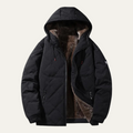 Freja Andersen | Herre vinter quiltet pufferjakke med fleece foer