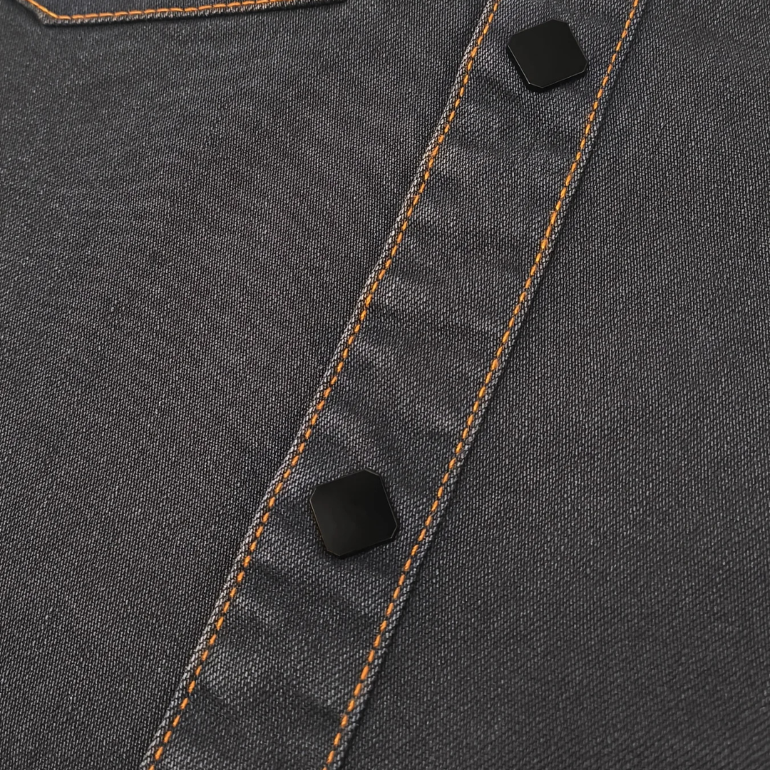 Glenwood Court herre vintage mørkegrå denim skjorte