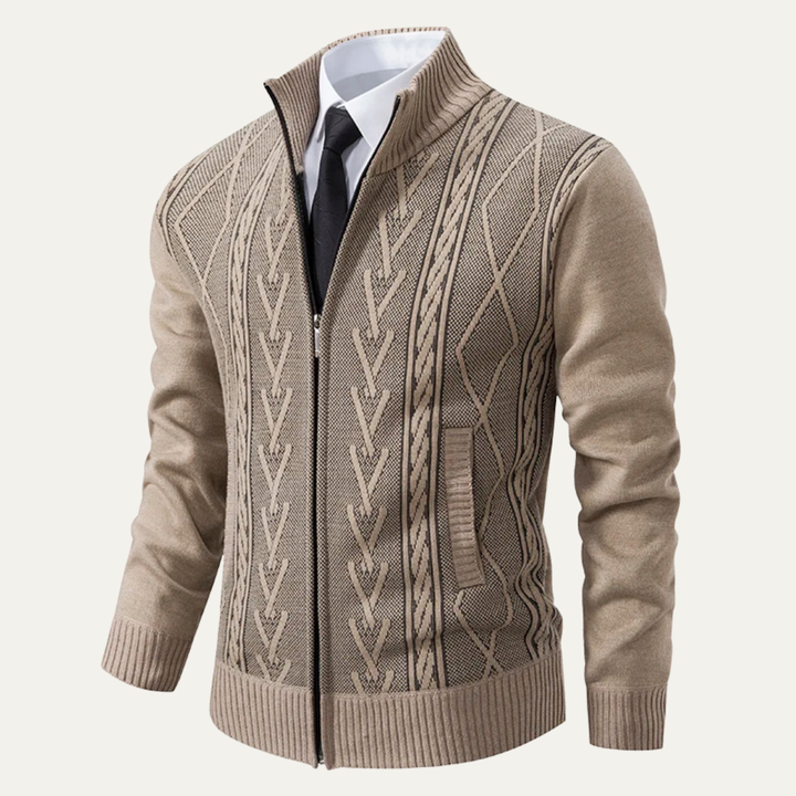 Dorsoduro | Herre vinter strikket Zip Up Nordic cardigan