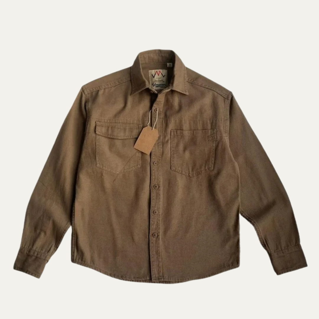 Freja Andersen | Herre bomuld Washed Canvas skjortejakke