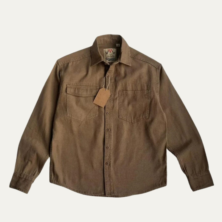 Freja Andersen | Herre bomuld Washed Canvas skjortejakke