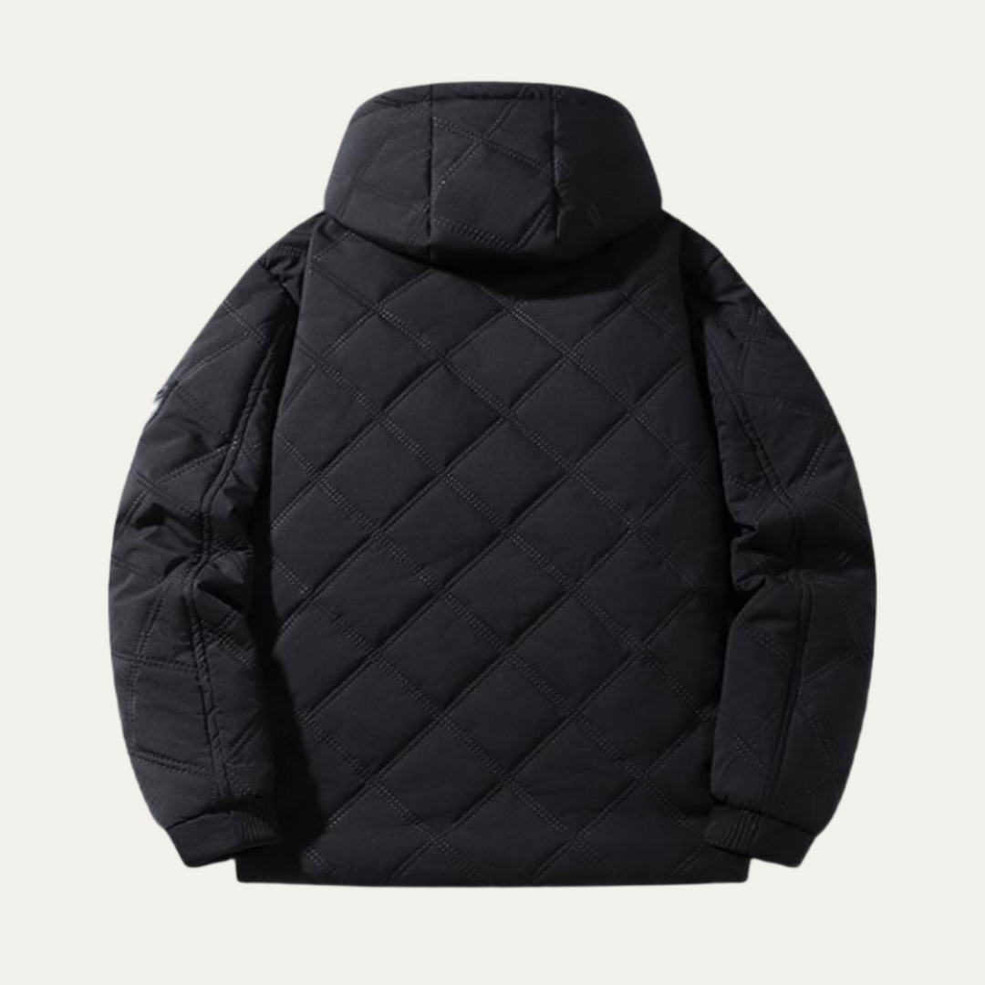 Freja Andersen | Herre vinter quiltet pufferjakke med Fleece Lining