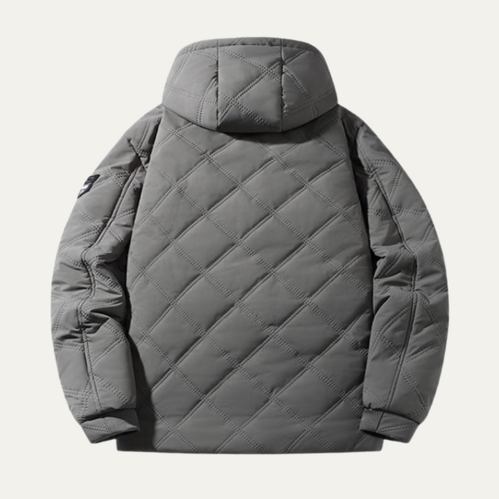 Freja Andersen | Herre vinter quiltet pufferjakke med Fleece Lining