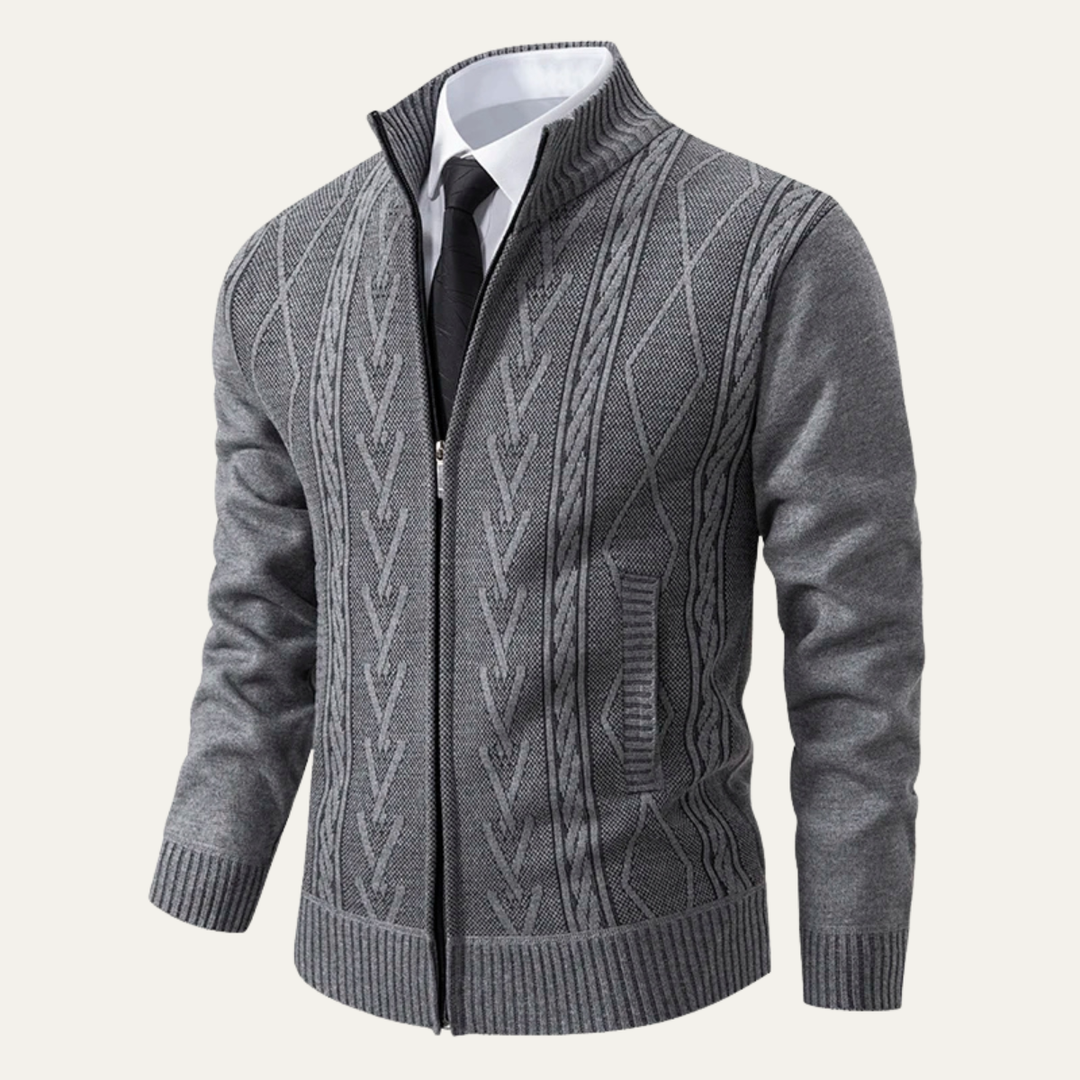 Dorsoduro | Herre vinter strikket Zip Up Nordic cardigan