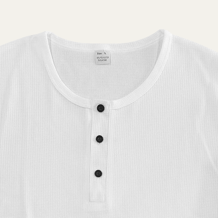 Pinecrest Creek herre afslappet Waffle Henley Thermal skjorte