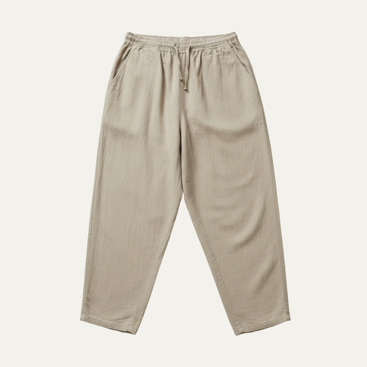 Meadowwater | Herre løs pasform bomuld hør snøre bukser