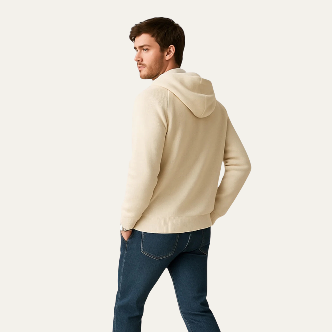 Riva Garda herre blød luksus merino uld Zipped trøje