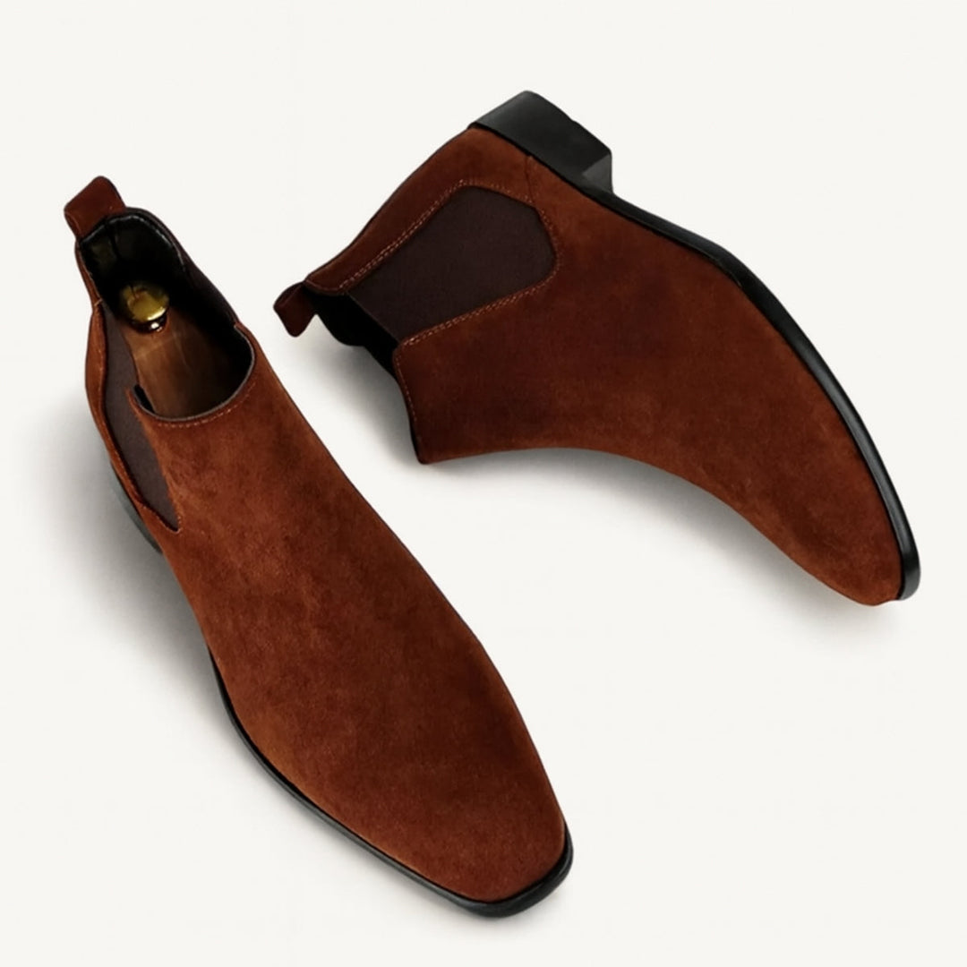 Vienna | Herre ruskind Chelsea-støvler - Elegant Slip On sko