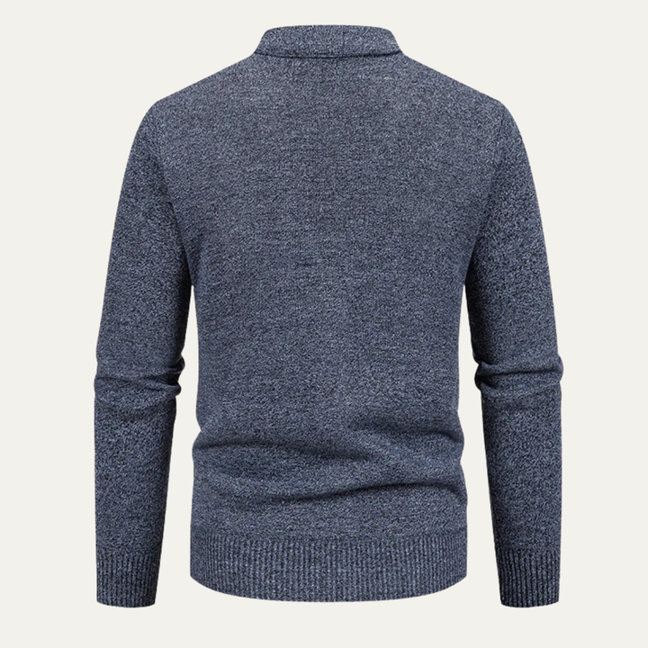 Brightwood | Herre vinter Fleece strik Plaid V-hals cardigan