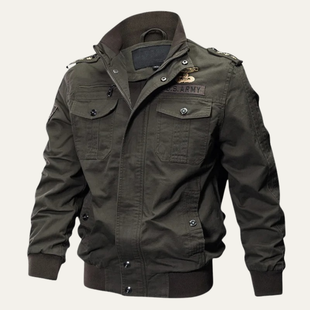 Freja Andersen | Herre Windproof Multi-Pocket Military bomberjakke