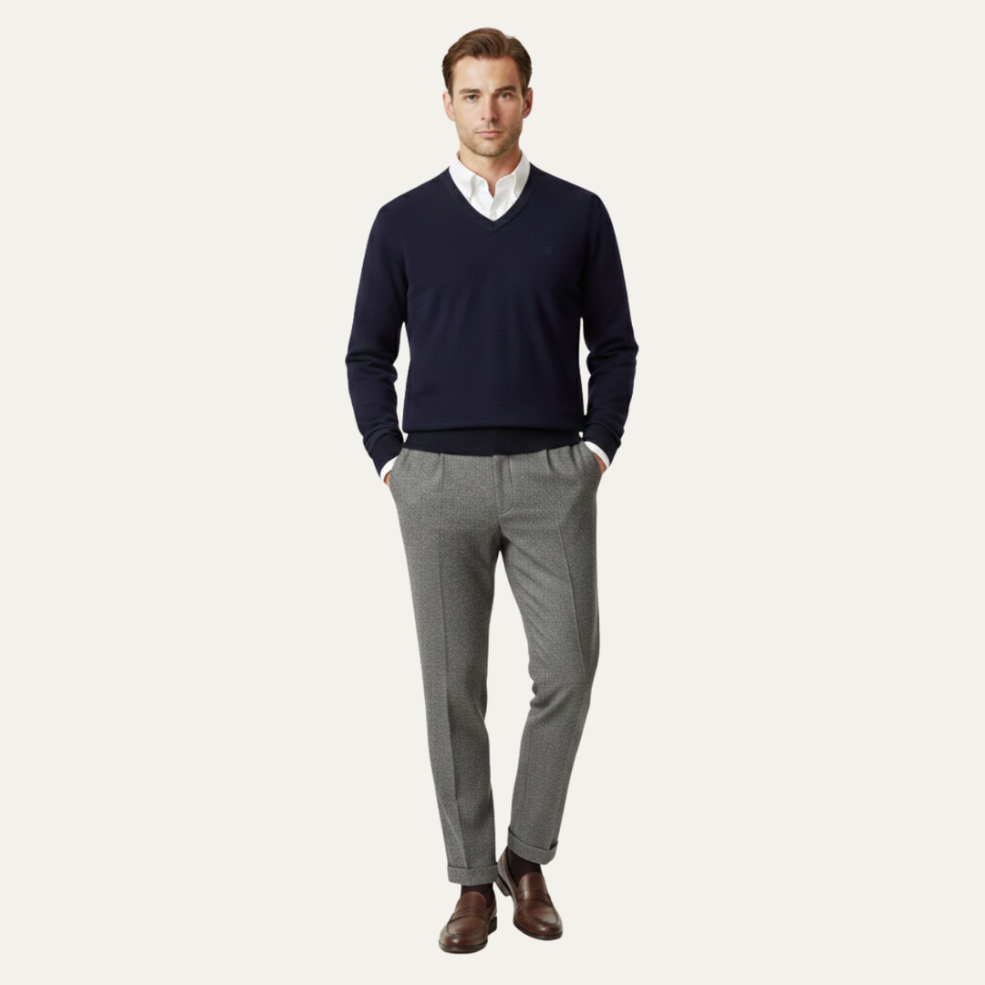 Hawkington | Herre vintage uld sildeben Straight Leg bukser