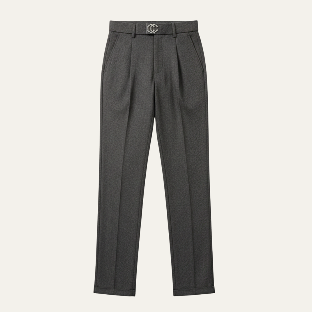 Freja Andersen | Herre slim fit plisserede hør pæne bukser