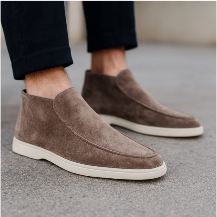 Freja Andersen | Herre klassisk stilren afslappet Slip On ruskind loafers