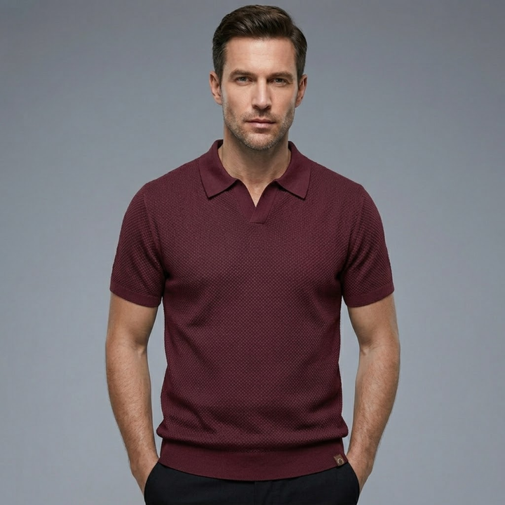 Freja Andersen | Herre strik poloshirt