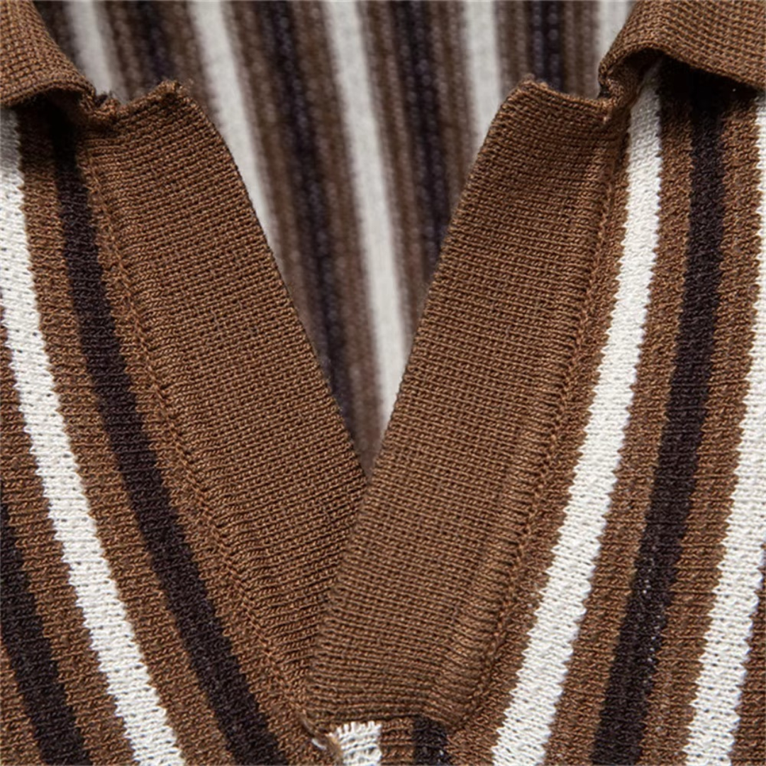 Freja Andersen | Herre strik stilren poloshirt