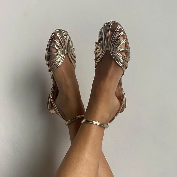 Vittoria | Dekorerede metalliske sandaler