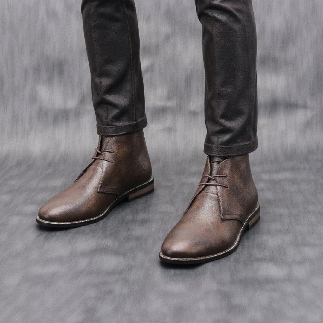 Wildmere | Herre vintage Ankle brun læder støvler