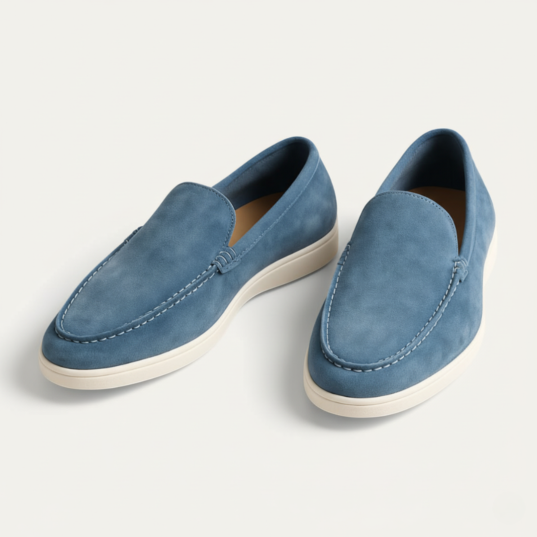 Ashbourne ruskind loafers til mænd