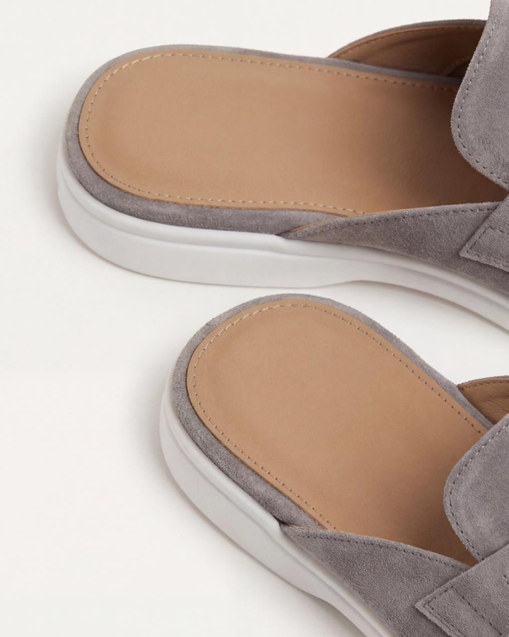 lysegrå Suède Mediterranean Mule
