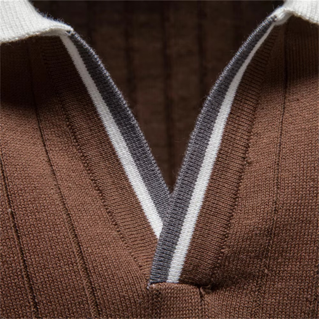 Freja Andersen | Herre strik poloshirt