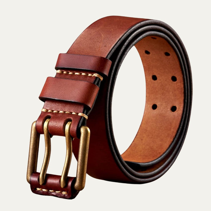 Lancaster bælte - Double-Pin vintage læder Design