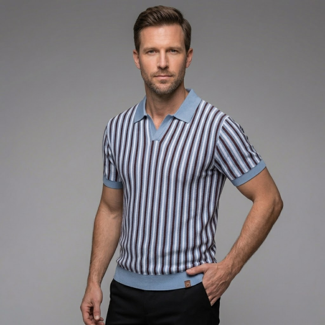 Freja Andersen | Herre strik stilren poloshirt