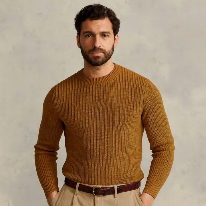 Tokyo merino uld Ribbed O Neck trøje