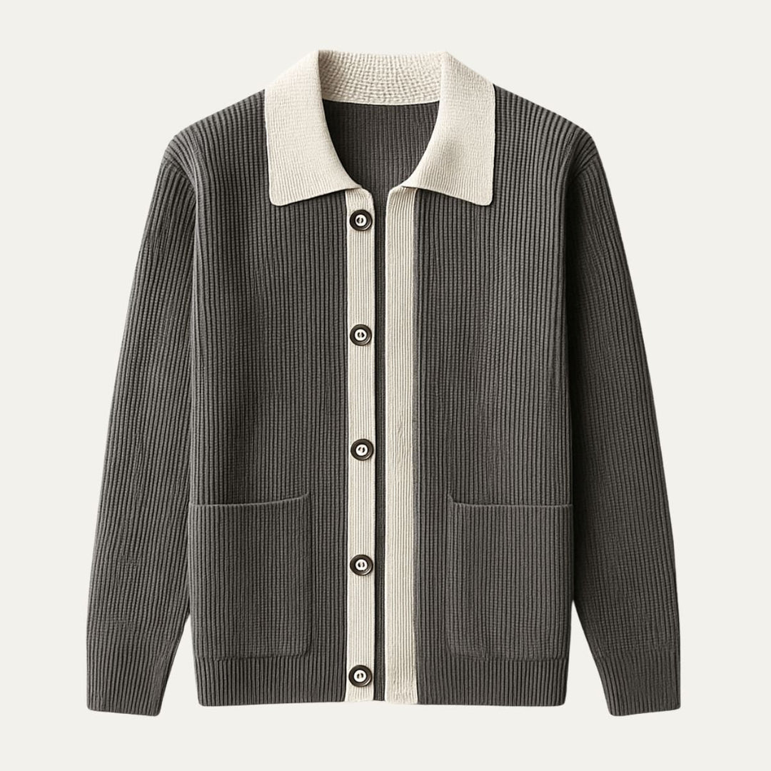 Inverness Elegant cardigan med lommer til mænd