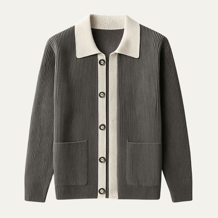 Inverness Elegant cardigan med lommer til mænd