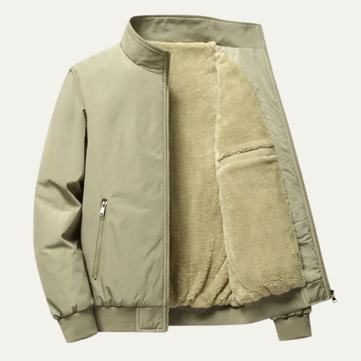 Freja Andersen | Herre stående krave let Zip Up frakke