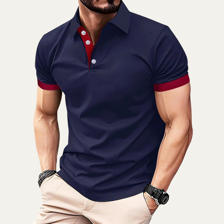 Cala Mariolu herre afslappet trykt golfpoloshirt