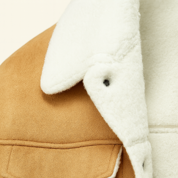 Freja Andersen | Herre Shearling vintage læder jakke