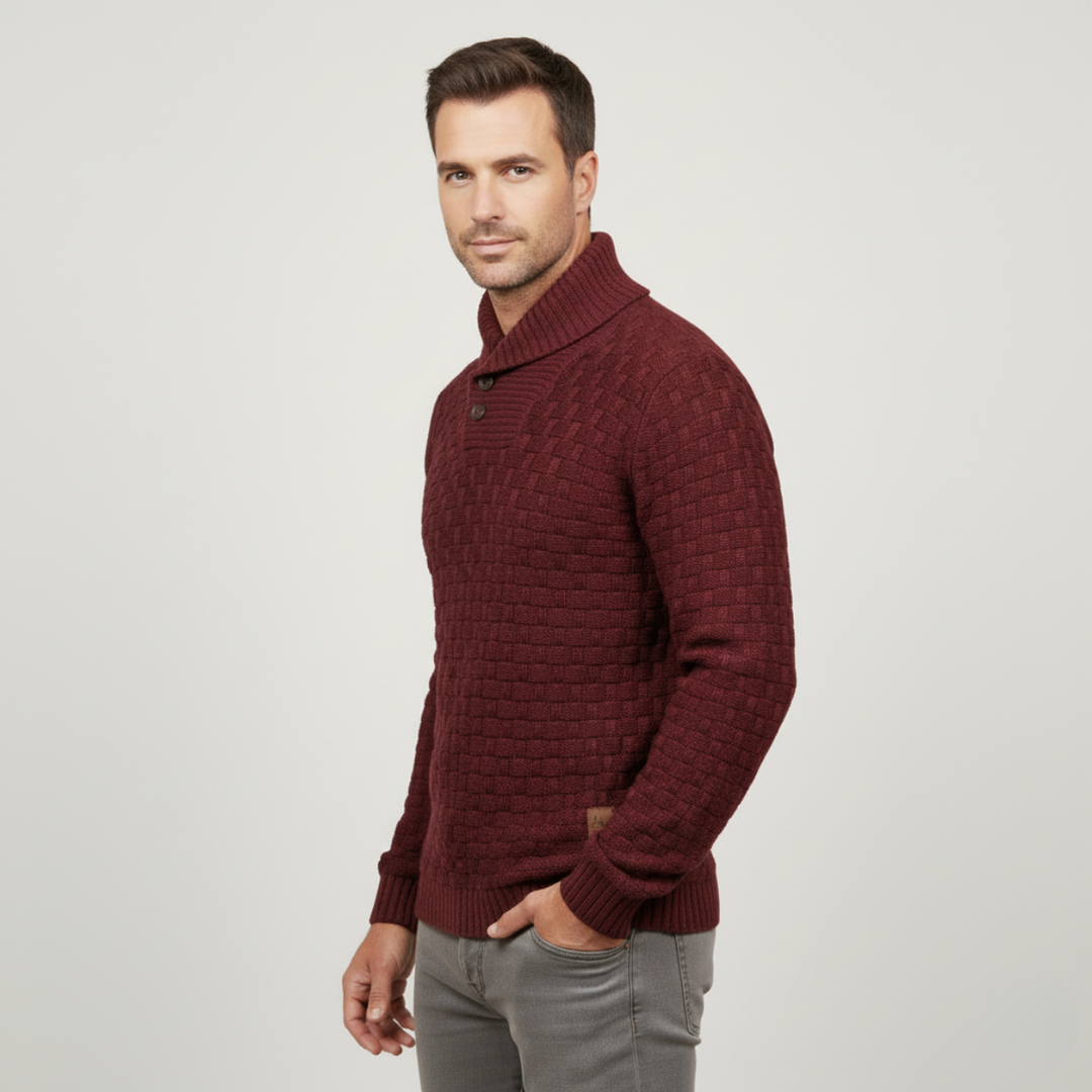 Brighton | Herre Chunky strik trøje med Buttons