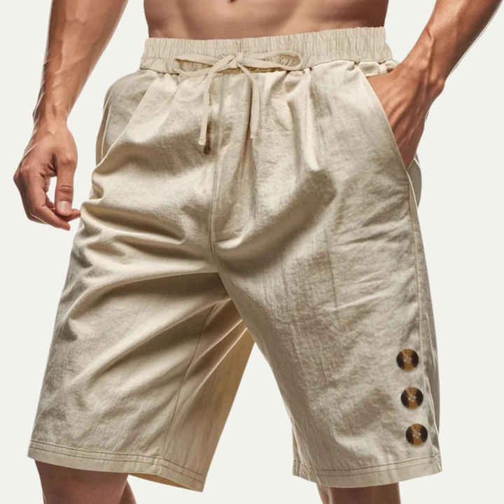 Freja Andersen | Herre afslappet knap Detail snøre sommer shorts