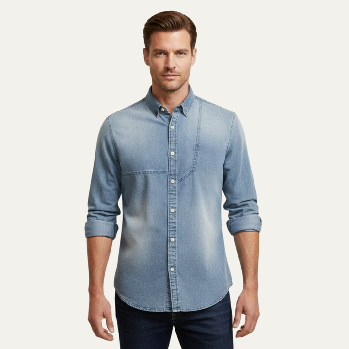 Freja Andersen | Herre slim fit Cowboy Style denim skjorte
