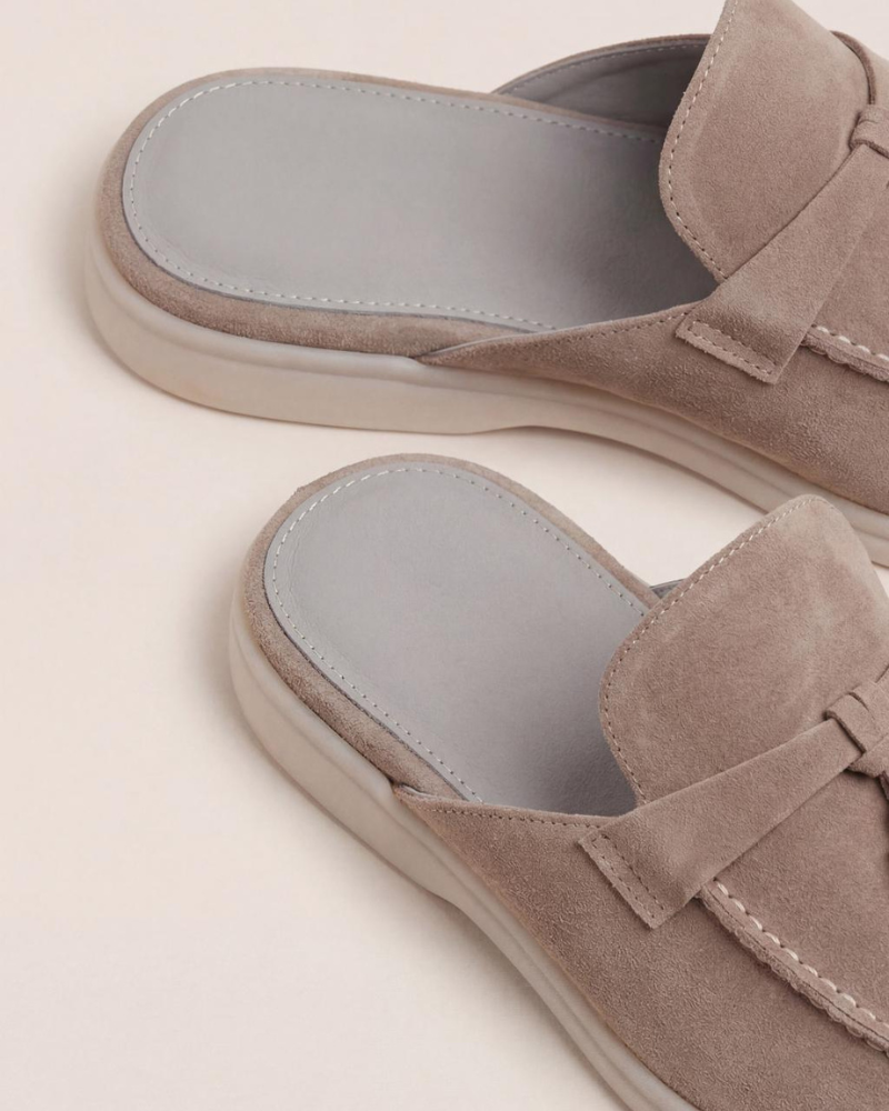 beige Suède Mediterranean Mule