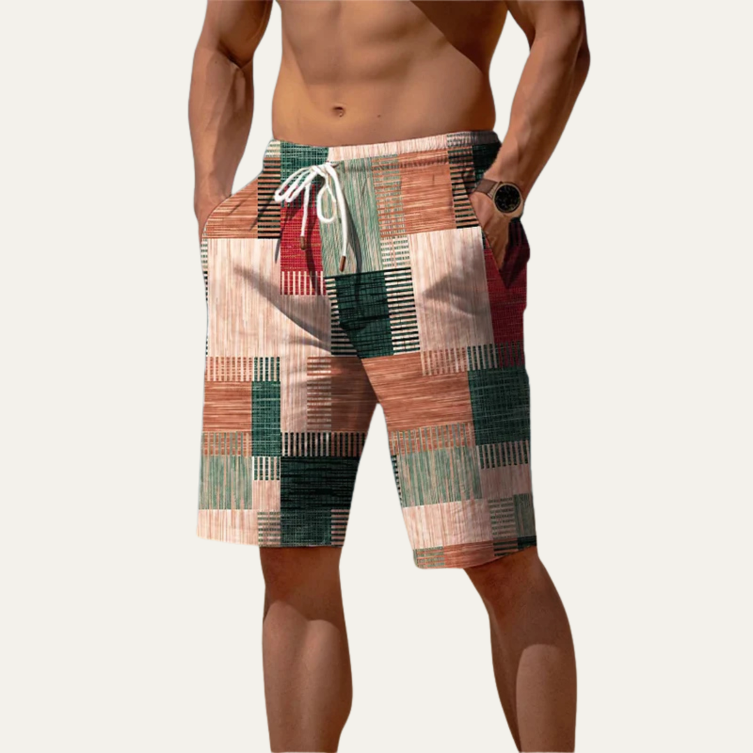Freja Andersen | Herre afslappet snøre Checked sommer shorts