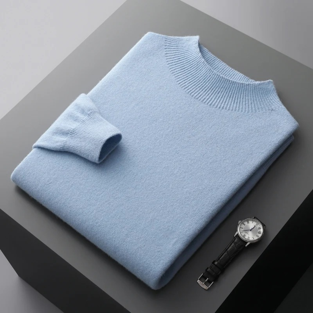 Taranto | Herre Plain Mock Neck strik trøje