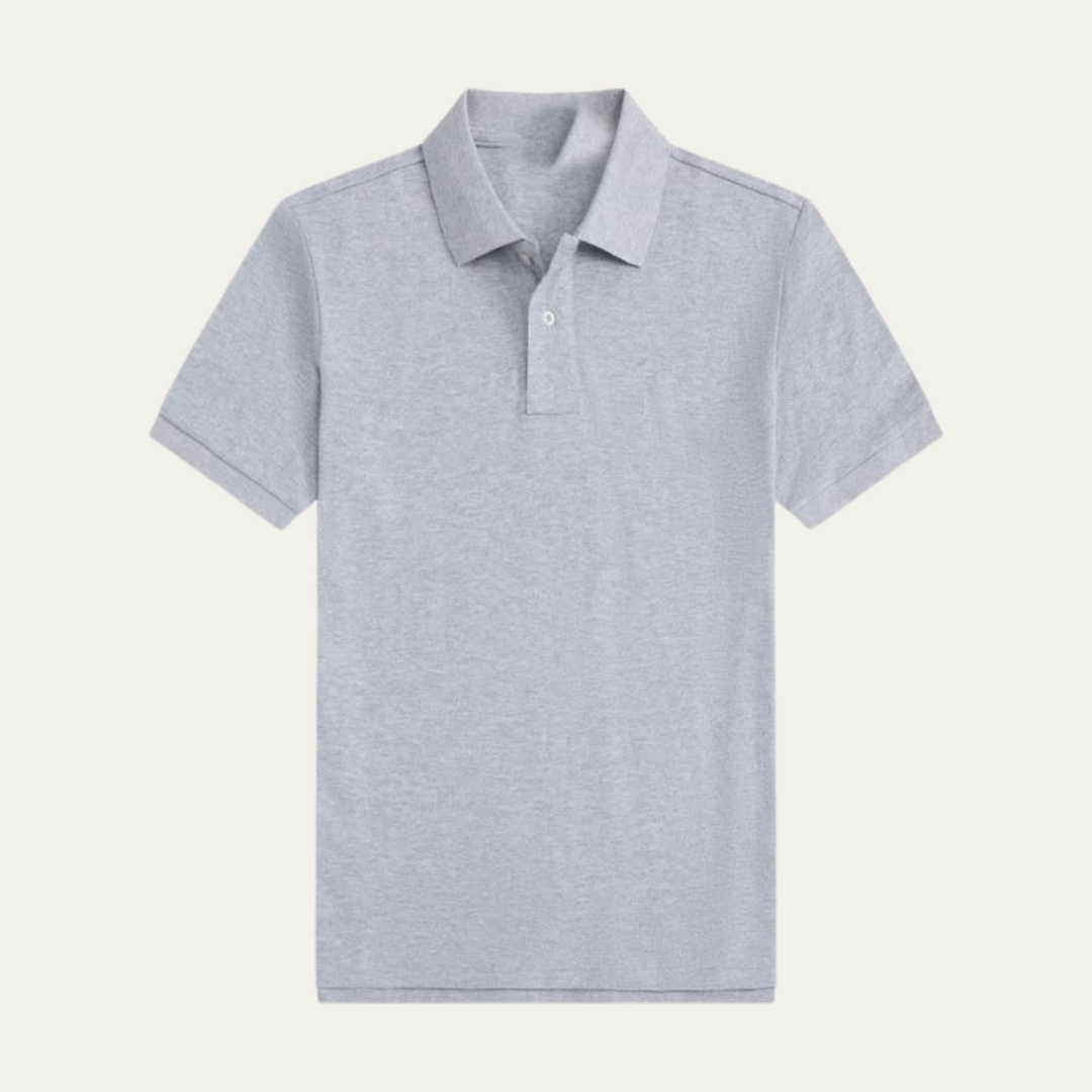 Freja Andersen | Herre klassisk ensfarvet afslappet pasform poloshirt